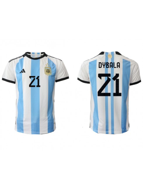 Argentina Paulo Dybala #21 Replika Hemmakläder VM 2022 Kortärmad